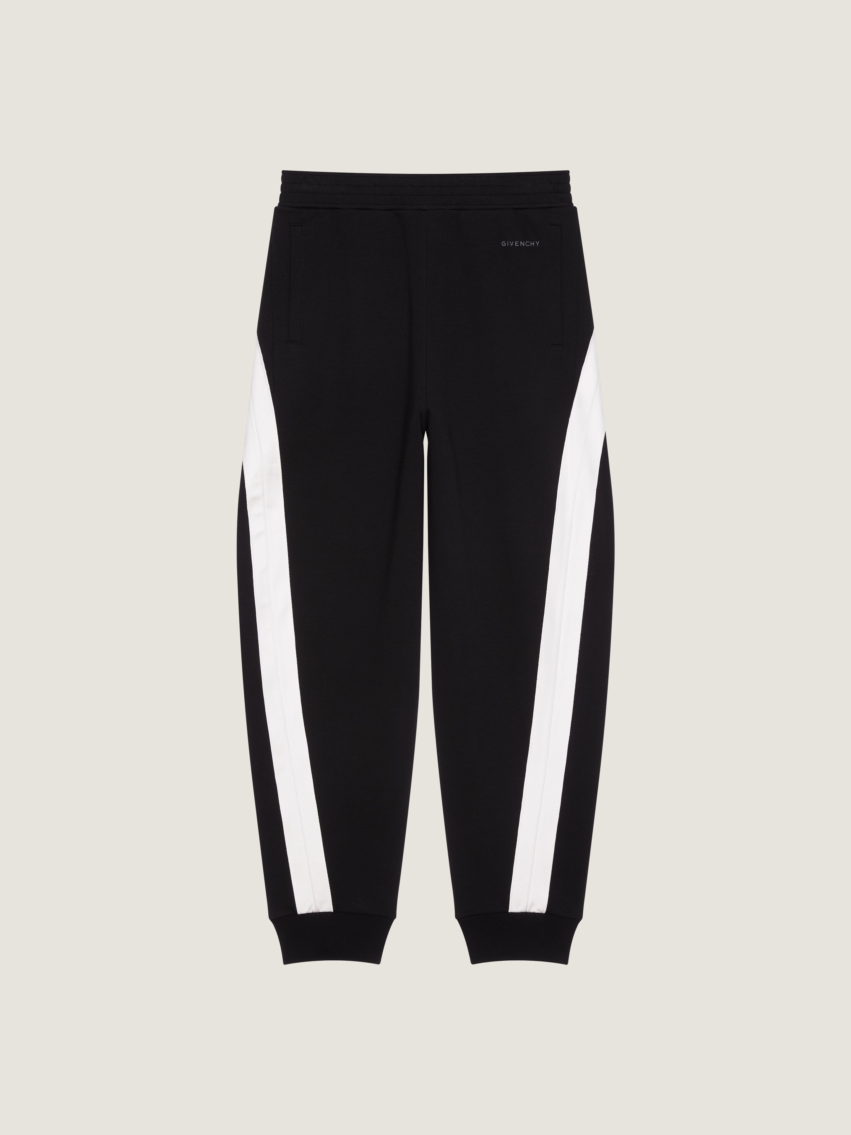 Joggers in scuba with satin couture detail